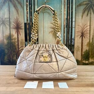 Marc Jacobs Metallics Neutered Quilted Leather Chain Shoulder Bag